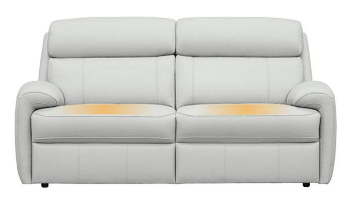 G Plan Hardy 3 Seater Sofa Heated Seats Capri Chalk